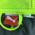 Puma Gray & Neon Green Zip Up Hoodie Athletic Sport Jacket L Photo 10