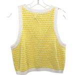 Future Collective Alani Noelle Yellow White Crochet Pullover Sweater Vest Size L Photo 4