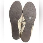 Tory Burch Louisa Python Brown Beige Black Snake Print Logo Ballet Flat Size 6.5 Photo 4
