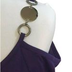 Rhapsody NEW Juniors  Purple Off the Cold Shoulder Floral Knit Top Chaim Straps M Photo 1