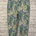 Talbots Women’s  PERFECT CROP blue/green/yellow floral casual pants Size 6 Photo 0