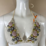 Victoria's Secret Victoria’s Secret Vintage Y2K Bikini Top, Size M, Beaded & Decorative Accents Photo 0