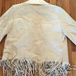 BB Dakota Vintage Cream Fringe Leather Jacket Photo 3