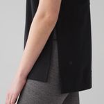 Lululemon  Cut Above Tee in Black Stretch French Terry Short Sleeve Slit Sides Photo 2