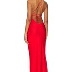 Revolve Red Halter Prom Dress Photo 2