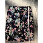 Talbots Navy Blue Pink Green Floral Pencil Skirt Office Business Size 4 Small Photo 6