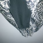 Blue Pepper M/L Long Sleeved Shift Lined Mini Dress Black Creme Paisley Pattern Size L Photo 5