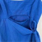 ZARA Cobalt Blue Linen Blend Cut Out Romper Dress Size Small Women's Photo 3