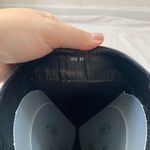 NEW 90s Style Black Faux Leather Slouchy Knee High Heel Elegant Glam Boots 8.5 Photo 6