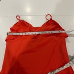 Felicity & Coco Isabella Sleeveless Ruffle V Neck Dress in Fire Coral Size M Pink Size M Photo 8