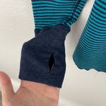 Lululemon Navy Teal Classic Stripe Reversible Open Your Heart Long Sleeve Top Photo 13