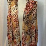 Notations 158 Vintage  Brown Snakeskin Vest Blouse XL Photo 0