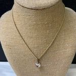 Vintage Women's 16" Gold Tone Chain with Charm Genuine Ruby Hand Set SKU 3786 Photo 2