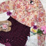 Vtg y2k international silk floral blouse Pink Size M Photo 5