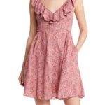 Madewell Floral Ruffle Neck Open Back Mini Dress in Vintage Quartz Size 0 NWT Photo 13