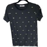 Chrldr Cheerleader Womens Top T Shirt Eye Print Short Sleeve Black XS Photo 0