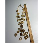 Boho Chic Necklace Geometric‎ Bead Statement Necklace Adjustable Brown Photo 3