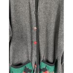 S5 Timberlea Scotish Dog Ramie‎ Cotton Cardigan Sweater Gray Size M Photo 5