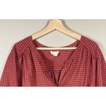 Lucy & Laurel Tunic Top 3X Womans Blouse Red Navy Fisherman Roll Tab Sleeve Photo 1