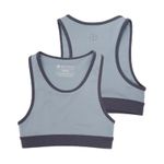 Parks Project  Glacier Trail Blue Crop Top Sports Bra Bike Shorts Set XS NEW Tags Photo 2