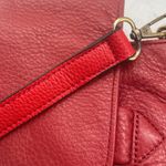 Halston Heritage Crossbody Small Two Tone Red Pleather Vegan Photo 9