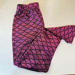 High Waist Fish Scale Printed Tummy Control Pants Workout Leggings Pink Mediun Black Size M Photo 3