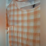 41 HAWTHORNE ORANGE WHITE CHECKER BRIGITTE KNIT DRESS NWT Size M Photo 2