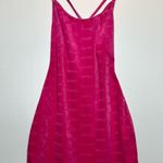 SKIMS KIM KARDASHIAN Hot Pink Velour Logo Mini Dress Photo 3