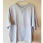 ZARA  Women's Size Large Gray Shirt Sleeve Sweatshirt
Boxy Cropped Sweater Wide Photo 0