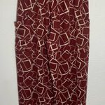 Boho Smocked Waist Pants | Red Geometric Print | S Photo 0