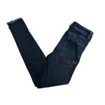 We The Free high waisted cropped skinny jeans stretch raw hem black size 28 Photo 1