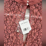 Free People  Tell Tale Dusty Mauve Lace Tunic Dress, size Xs Photo 5