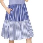 J.Crew Sleeveless Tiered Popover Dress in Mixed Stripe Size XS NWOT Photo 0