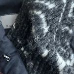 ZARA  Black White Charcoal Textured Open Front Vest Small Made in Spain Woolly Photo 3