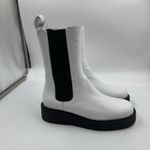 STAUD Palamino White Leather Black Gore Ankle Chelsea Boots Sz 35 Photo 12