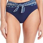 Robin Piccone NWT  Blue Bandana High Waist Bikini Bottoms M Photo 0