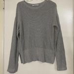 Alexander Wang T  Gray knit round neck sweater split side hem size XS Photo 0