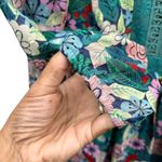 Matilda Jane  Women's Floral Print Long Sleeve Blouse Lace‎ Trim Peasant V Neck L Photo 5