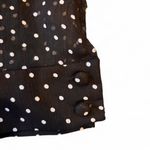 Banana Republic Size M Black Polka Dot Sheer Blouse Flutter Sleeve Coquette Photo 6
