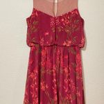 Marchesa Notte Red Floral Flowy Dress Casual Womens 2 Sleeveless Embroidered Photo 3