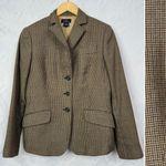 Brooks Brothers 346  100% Wool Houndstooth Women's‎ Blazer Jacket Size 8 Photo 1