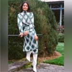 Tanya Taylor Candace Knit Wrap Midi Skirt Geometric Print Wool XL Photo 7