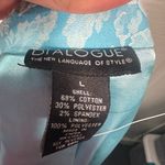 Dialogue  Womens  Blue Floral Button Up Blazer Size Large EUC Photo 5