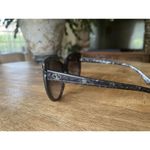 Valentino Cat Eye Glitter Sunglasses Black Silver Made in Italy Vintage Gray Photo 1