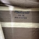 Madewell  Brown Cream Stripe Turtleneck Long Sleeve T-shirt Medium Photo 2