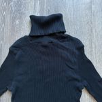 Topshop  Black Long Sleeve Ribbed Turtleneck Photo 2