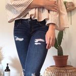 American Eagle Ripped Dark Wash Skinny Jeans Photo 0