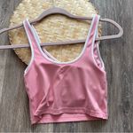 Aerie  offline lowkey longline sports bra crop top pink‎ and white Photo 3