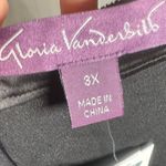 Gloria Vanderbilt  black and silver shimmering velvet top size 3X NWT Photo 5