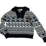Beach Riot Monterey Jacquard Quarter Zip Sweater Sweatshirt Tribal Print Small Photo 0